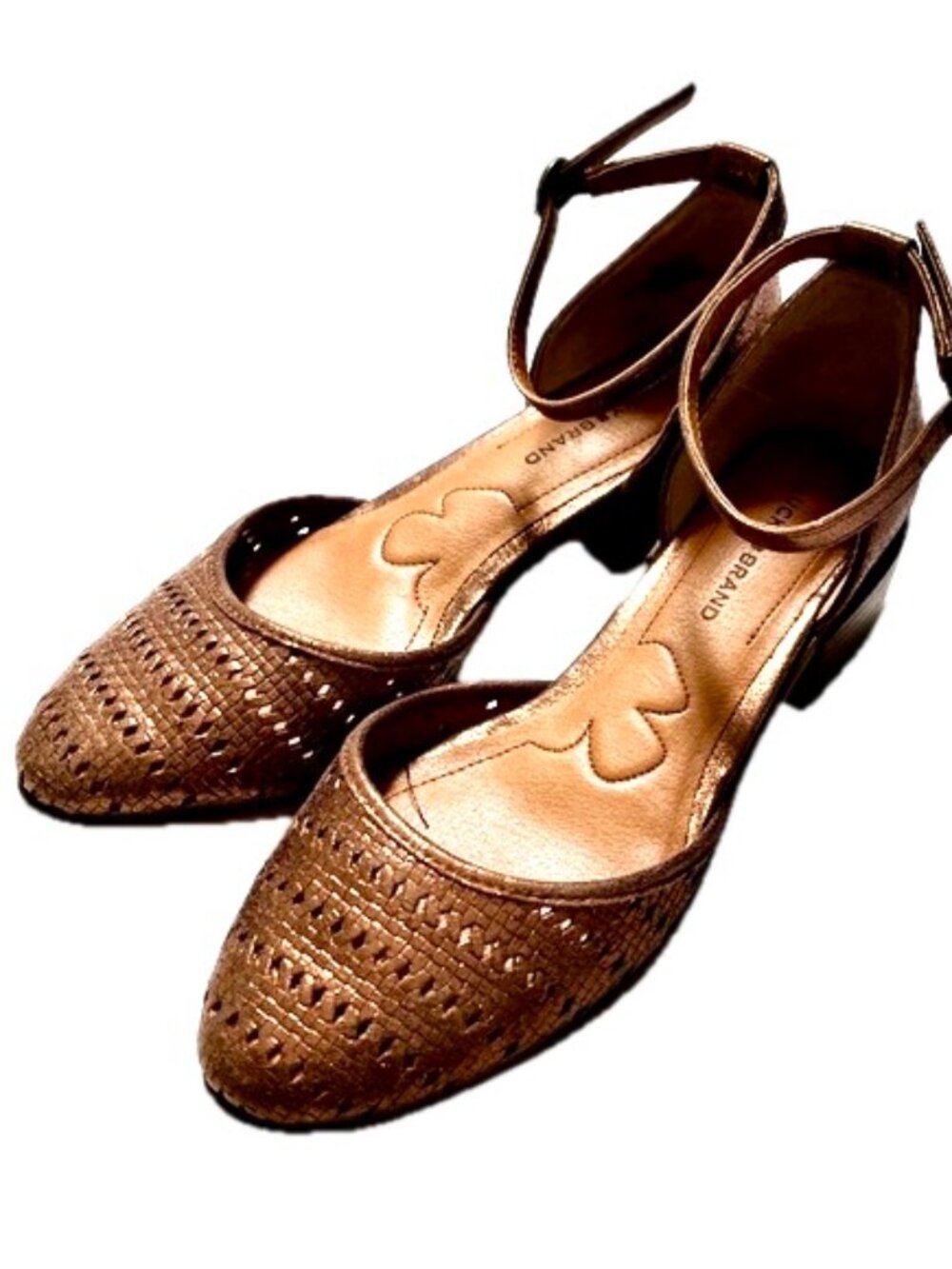 Lucky Brand Maliya Ankle Strap Heeled Sandal Shoes - Size 7 Bronze - Picture 2 of 9